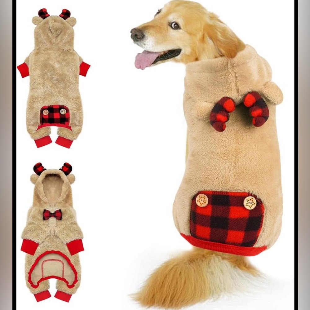 XXL REINDEER DOG PAJAMAS